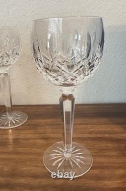 Lot of 4 Vintage WATERFORD Hock Wine Glasses, LISMORE 7.5
