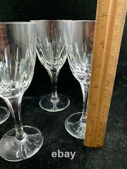 Lot of 4 vintage Atlantis Castelo Crystal Wine or water Glasses 6.75 Tall MINT