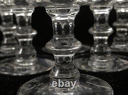 Lot of 6 TIFFIN FRANCISCAN CUT GLASS 4 1/2 WHITE WINE Glasses JEFFERSON #17395