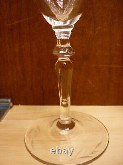 Lot of 6 Vintage Rock Sharpe # 2011-1 Blown Glass Water Wine Goblets Glasses