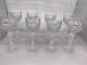 Lot of 8 vintage heavy crystal 5 oz height 8 in stem wine goblets glasses
