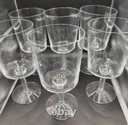 Lovely Set Of 6 Vintage Air Twist Stem Wine GlassesUnmarked