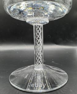 Lovely Set Of 6 Vintage Air Twist Stem Wine GlassesUnmarked