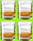 Luminthra Crystal Whiskey Glasses Set of 4, 9.6 Fl oz, Rotating Rocks Glasses