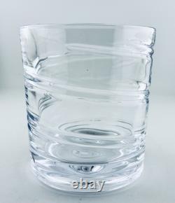 Luminthra Crystal Whiskey Glasses Set of 4, 9.6 Fl oz, Rotating Rocks Glasses