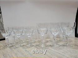 MINT Vtg Spiegelau Mid-Century Crystal Set of 12, 6 Water Goblets 6 Wine Glasses