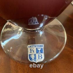 Made In Italy Cased Glass Pitcher & 6 Wine Goblets Carlo Moretti Empoli Vintage