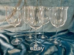 Marquis by Waterford Tulip Wine Glasses Set of 5 10 Flawless Vintage