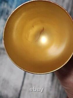 Mid Century Red & Gold Floral Gilt Cordial Laquerware 30-40s Japan Handpainted 7