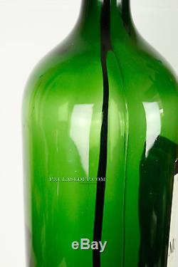 Mid Century Wine Bottle Lamp French Rothschild 1971 Mouton Cadet Glass Vtg XL