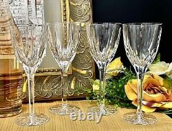 Mikasa Apollo Wine Glasses Vintage Clear Blown Goblets Set of 4