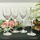 Mikasa Arctic Lights Wine Glasses Blown Glass Elegant Vintage Barware Goblets 4