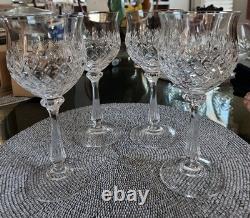 Mikasa Chateau Crystal Wine/Water Goblets Cut Glass Germany Set of 4 Vintage