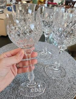 Mikasa Chateau Crystal Wine/Water Goblets Cut Glass Germany Set of 4 Vintage