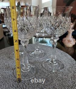 Mikasa Chateau Crystal Wine/Water Goblets Cut Glass Germany Set of 4 Vintage