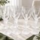 Mikasa Set / 8 Vintage Alexandra Frosted Crystal Stemmed Wine Glasses Flower Bud
