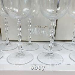 Mikasa (Set of 12) Crystal Sofia Vintage Clear Wine Glasses New Original Boxes