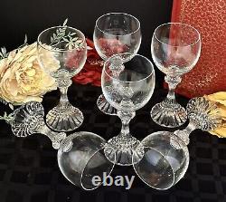 Mikasa The Ritz Wine Glasses Vintage Blown Glass Stemware Mikasa Glass Set 6