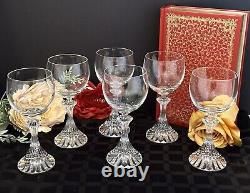 Mikasa The Ritz Wine Glasses Vintage Blown Glass Stemware Mikasa Glass Set 6