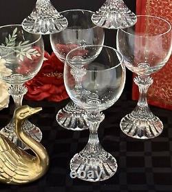 Mikasa The Ritz Wine Glasses Vintage Blown Glass Stemware Mikasa Glass Set 6