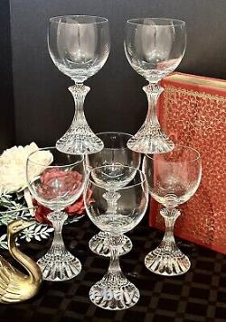 Mikasa The Ritz Wine Glasses Vintage Blown Glass Stemware Mikasa Glass Set 6