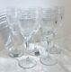 Mikasa Wine Glasses Italian Countryside Crystal Etched Vintage Set 5