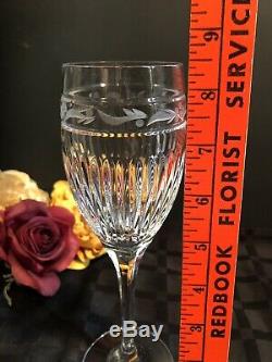 Mikasa Wine Glasses Italian Countryside Crystal Etched Vintage Set 5