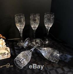 Mikasa Wine Glasses Italian Countryside Crystal Etched Vintage Set 5