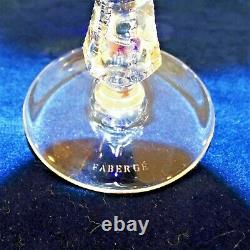 Mint- Faberge Crystal Hock Wine Glasses Complete Set (6) with Box