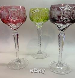 Multi-Color Crystal Wine Goblets Set of 6