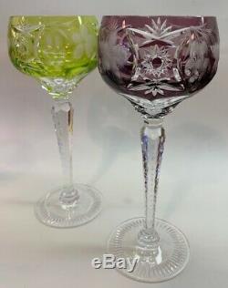Multi-Color Crystal Wine Goblets Set of 6