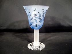 Multi-Colored Unbranded Frosted Design Goblet/Wine Glass Set of 4