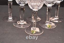 NEW 6 1/2 Waterford Crystal Colleen Tall Stem Claret Wine Glasses Goblets Stems