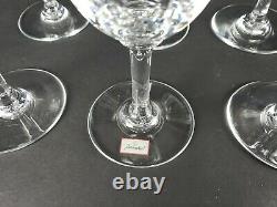 NEW Baccarat Paris Cut Crystal Claret Wine Glass Glasses 6 Vintage Signed