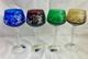 NEW VINTAGE BOHEMIAN CUT LEAD CRYSTAL CLEAR INDUSTRIES WINE STEM GLASS Set of 4