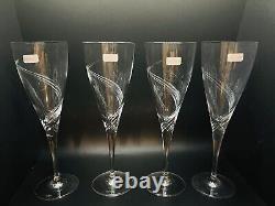NIB Stuart Crystal Wine Glasses Symphony Set Of 4 England VTG Discontinued