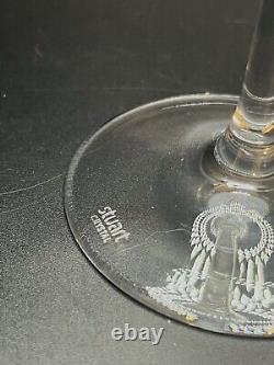 NIB Stuart Crystal Wine Glasses Symphony Set Of 4 England VTG Discontinued