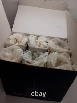 NIB Vintage BOHEMIA CRYSTAL Cut Wine Glasses 6 90ml Set of 6 Czech Republic HTF