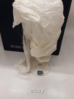 NIB Vintage BOHEMIA CRYSTAL Cut Wine Glasses 6 90ml Set of 6 Czech Republic HTF