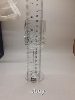 NIB Vintage BOHEMIA CRYSTAL Cut Wine Glasses 6 90ml Set of 6 Czech Republic HTF