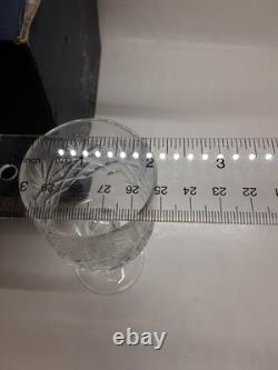 NIB Vintage BOHEMIA CRYSTAL Cut Wine Glasses 6 90ml Set of 6 Czech Republic HTF