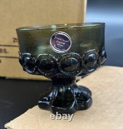 NOS VTG Franciscan Tiffin Madeira Olive Green Sherbet Champagne Glasses Set of 8