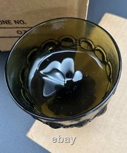 NOS VTG Franciscan Tiffin Madeira Olive Green Sherbet Champagne Glasses Set of 8