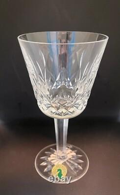 NWT Waterford Lismore Claret Wine Glasses 5-7/8 Box Set Of 4 Vintage 80's