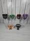 Nachtmann BLEIKRISTALL Crystal Vtg (6) Colored Wine Glasses Goblets READ D