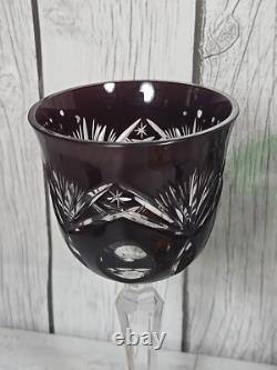 Nachtmann BLEIKRISTALL Crystal Vtg (6) Colored Wine Glasses Goblets READ D