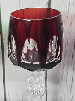 Nachtmann BLEIKRISTALL Crystal Vtg (6) Colored Wine Glasses Goblets READ D