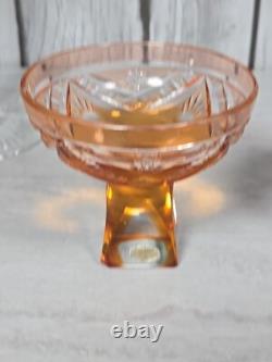 Nachtmann BLEIKRISTALL Crystal Vtg (6) Colored Wine Glasses Goblets READ D