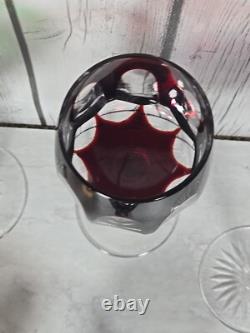 Nachtmann BLEIKRISTALL Crystal Vtg (6) Colored Wine Glasses Goblets READ D