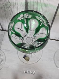 Nachtmann BLEIKRISTALL Crystal Vtg (6) Colored Wine Glasses Goblets READ D